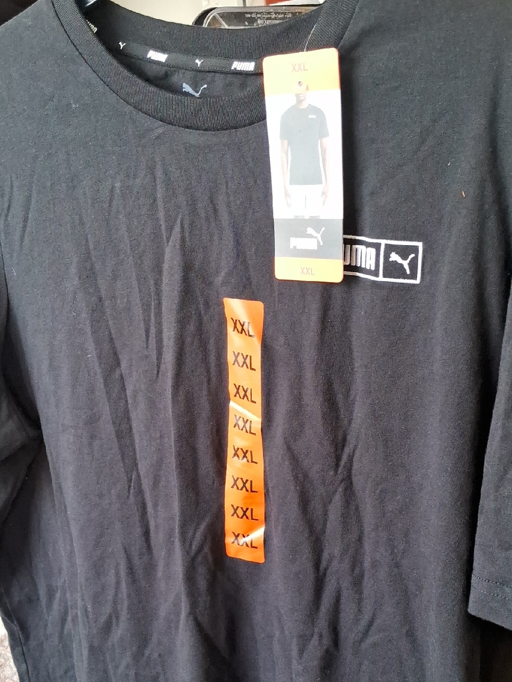 Puma Black T-Shirt with White Logo